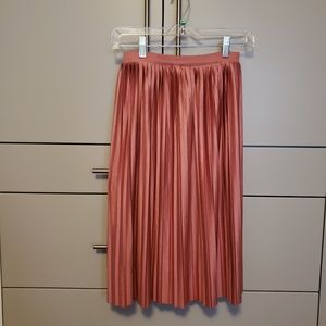 COPY - Topshop pink pleated midi skirt